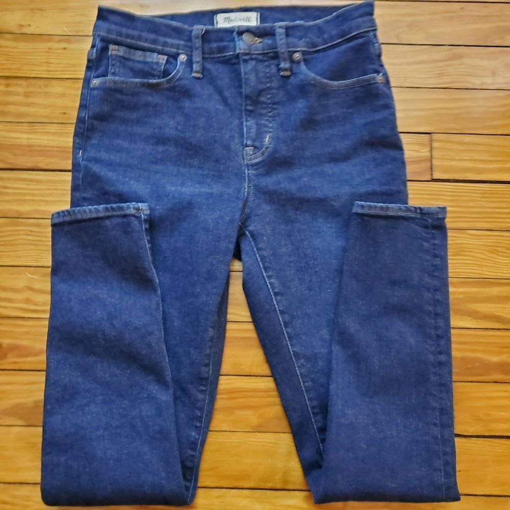 Madewell 9" Mid Rise Skinny Larkspur Wash Jeans - Sz 28